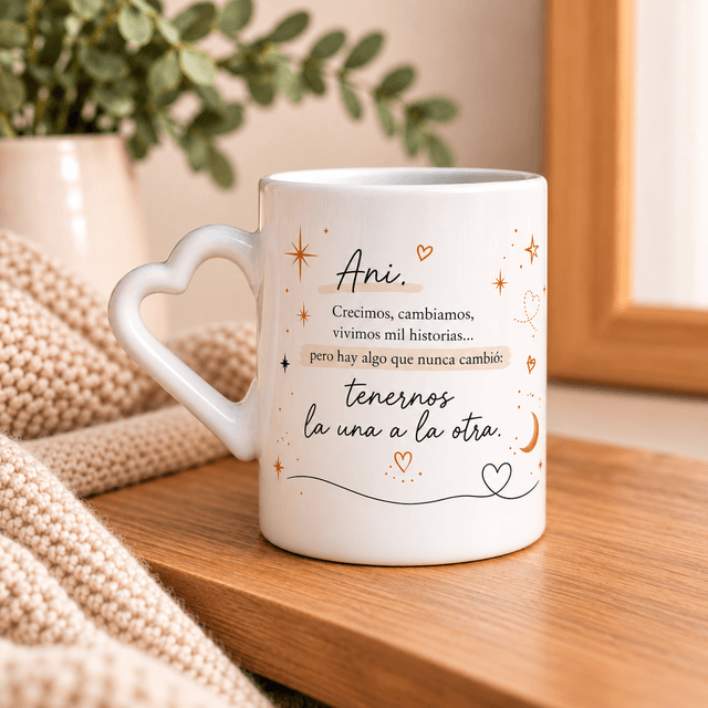 Taza con asa corazón 